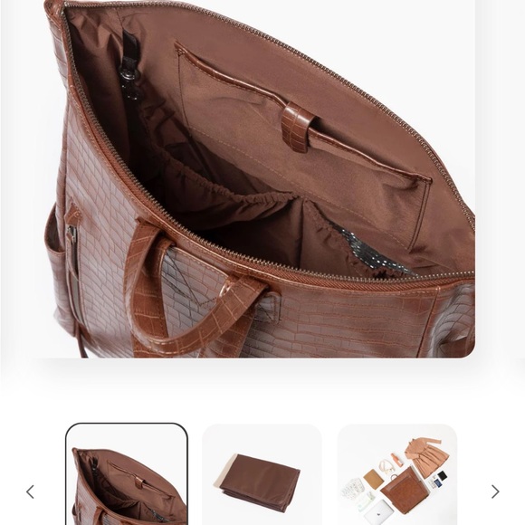 Freshly Picked Brown Croc Baby Diaper bag - Picture 5 of 6